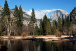 Half Dome and the Merced river